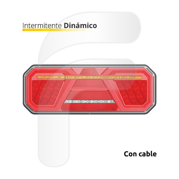 PILOTO TRASERO LED 10/30V DINÁMICO DERECHO 350MM